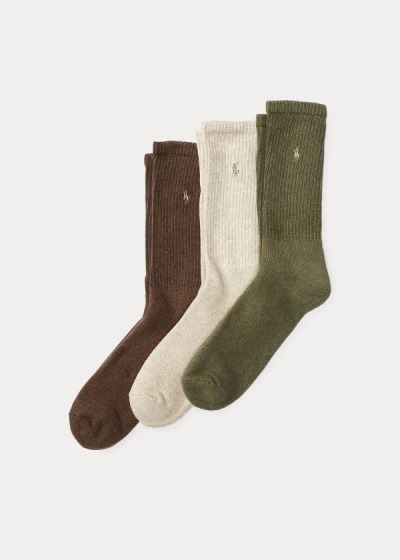 Polo Ralph Lauren Crew 3-Pack Sokker Herre Danmark (TLHYA2186)